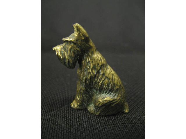 Appraisal: Bronze Miniature of a Schnauzer