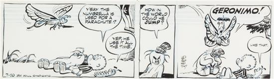 Appraisal: Sale Lot ORIGINAL CARTOON ART KELLY WALT A three-panel comic