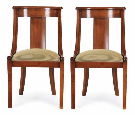 Appraisal: A SET OF SIX TEAK SIDE CHAIRS TH CENTURY Each