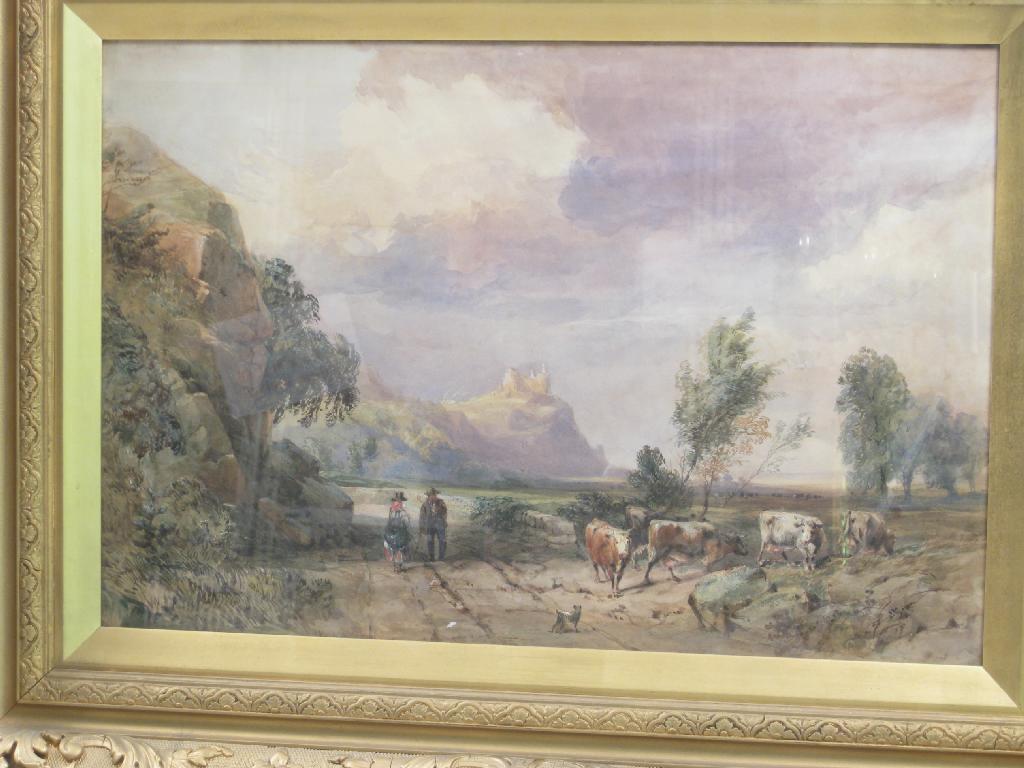 Appraisal: DAVID HALL McKEWAN NWS An extensive Landscape with Drovers and