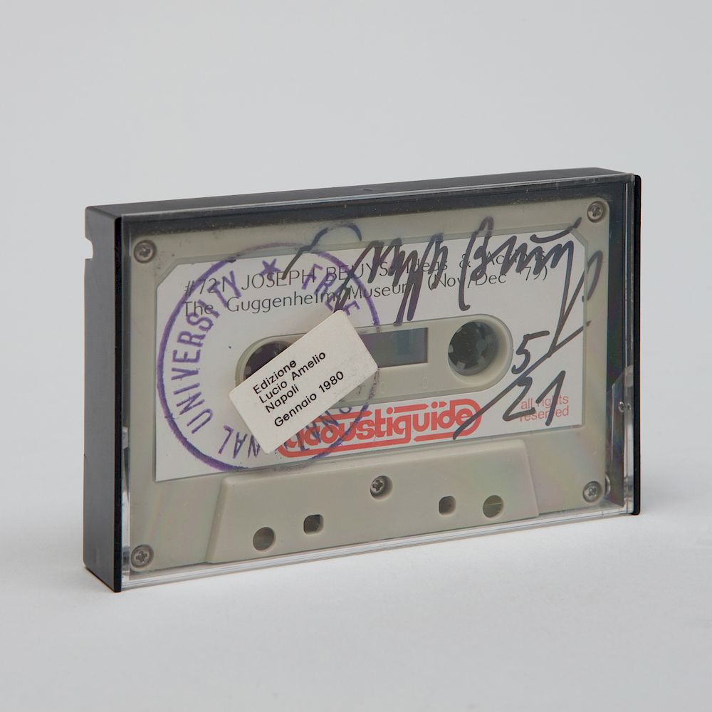 Appraisal: Joseph Beuys - Ideas and Actions Stamped tape cassette signed