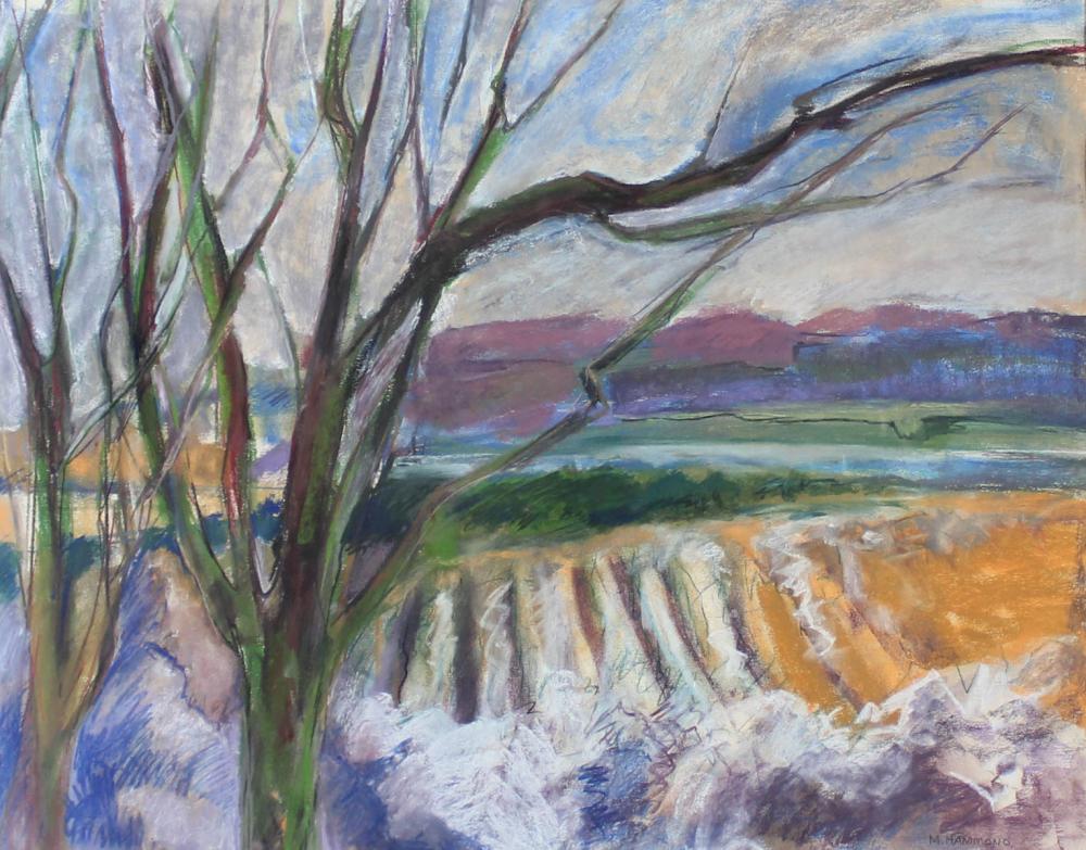 Appraisal: MARGE HAMMOND-FARNESS Oregon born oil pastel on paper View from