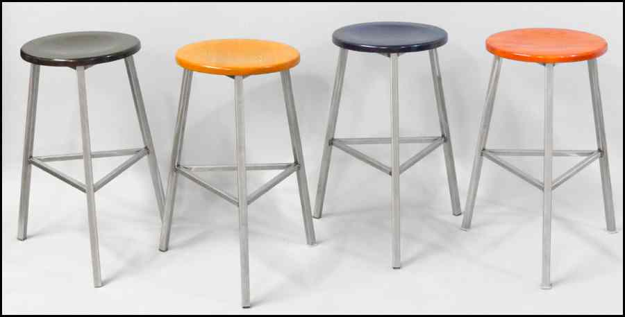 Appraisal: SET OF FOUR BAR STOOLS Height '' Condition No Specific