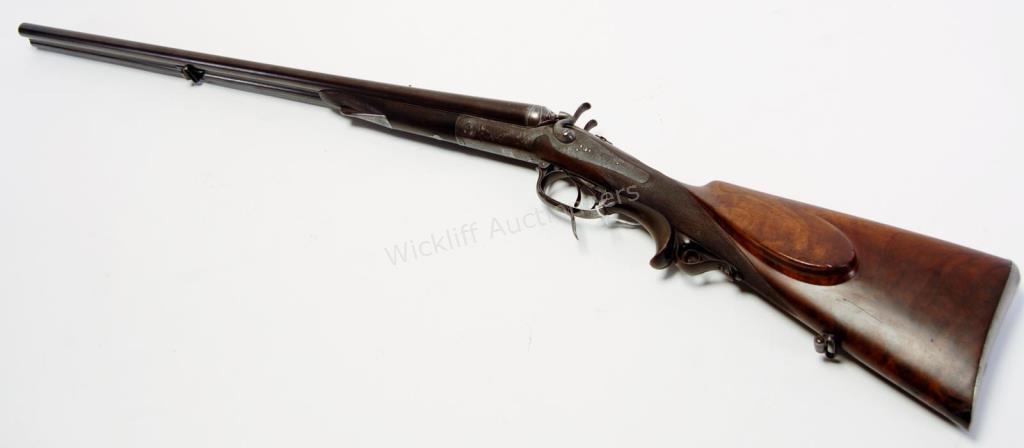 Appraisal: Austrian SxS Combination Cape Gun-Blued SxS solid rib barrels with