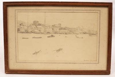 Appraisal: Early th Century English School Sketch of Freetown inscribed and