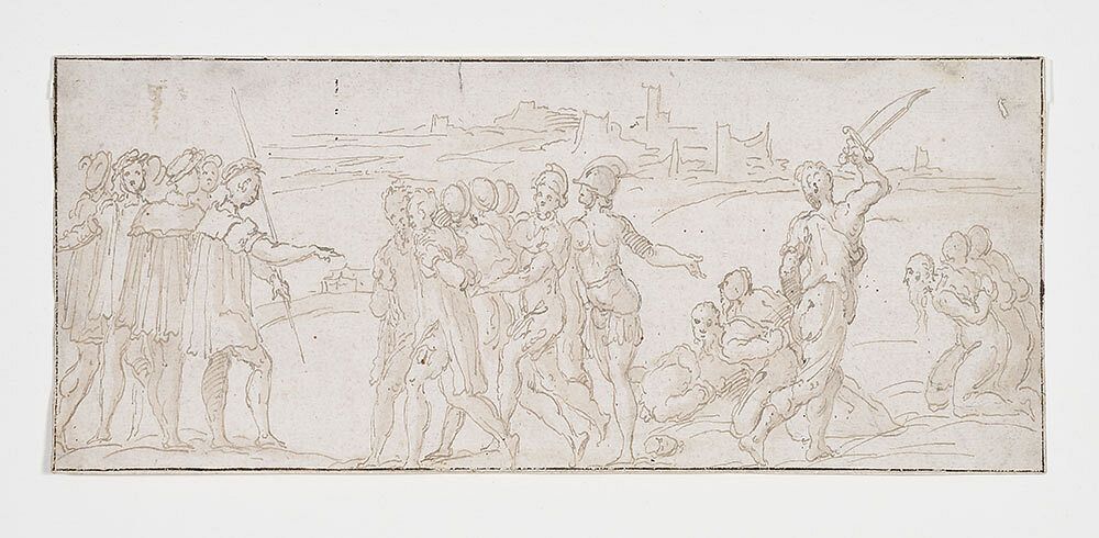 Appraisal: French or Italian School Drawing th century The Arrest of