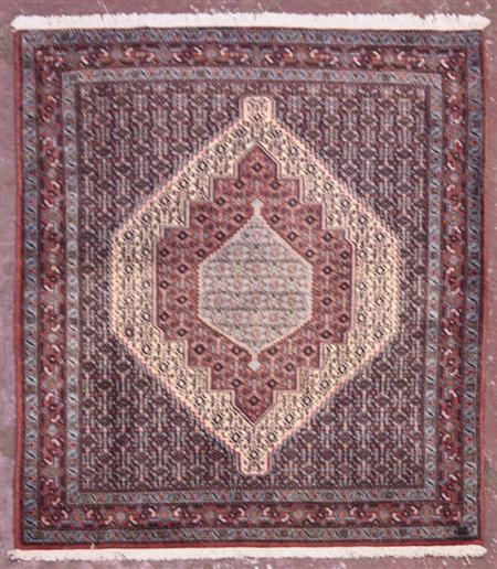 Appraisal: A Bidjar rug modern the ivory field with central red