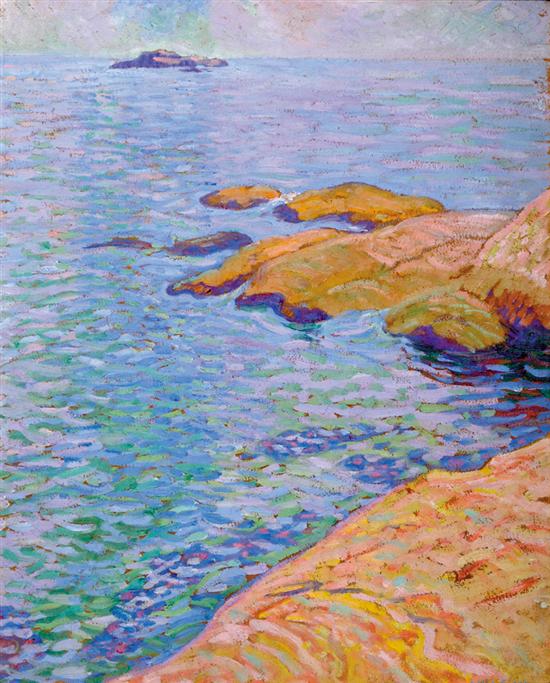 Appraisal: Ernest Bruce Nelson manner of California - CALIFORNIA COASTLINE oil