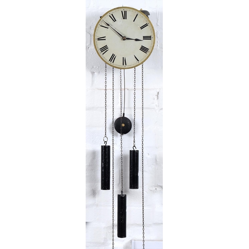 Appraisal: A three-train hook-and-spike wall clock John Whitehurst III Derby No