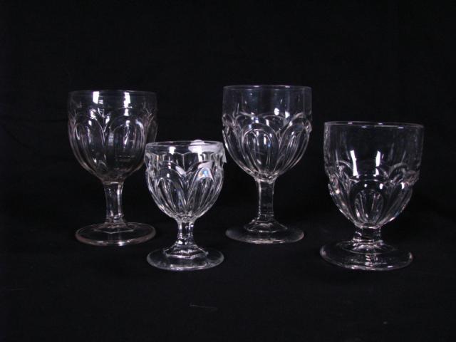 Appraisal: Group of McKee Seneca Loop Early Pattern Glass seventeen items