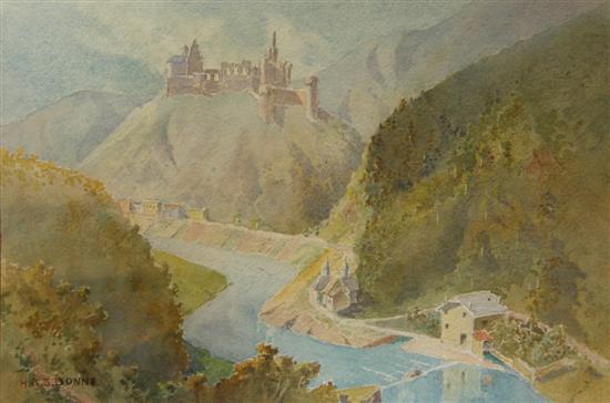 Appraisal: Henry Richard Beadon Donne British d 'Vianden Castle Luxembourg' signed