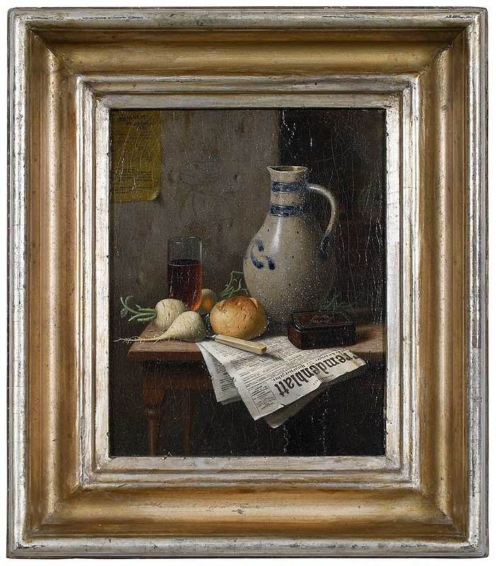 Appraisal: William Michael Harnett Pennsylvania New York - Still Life with