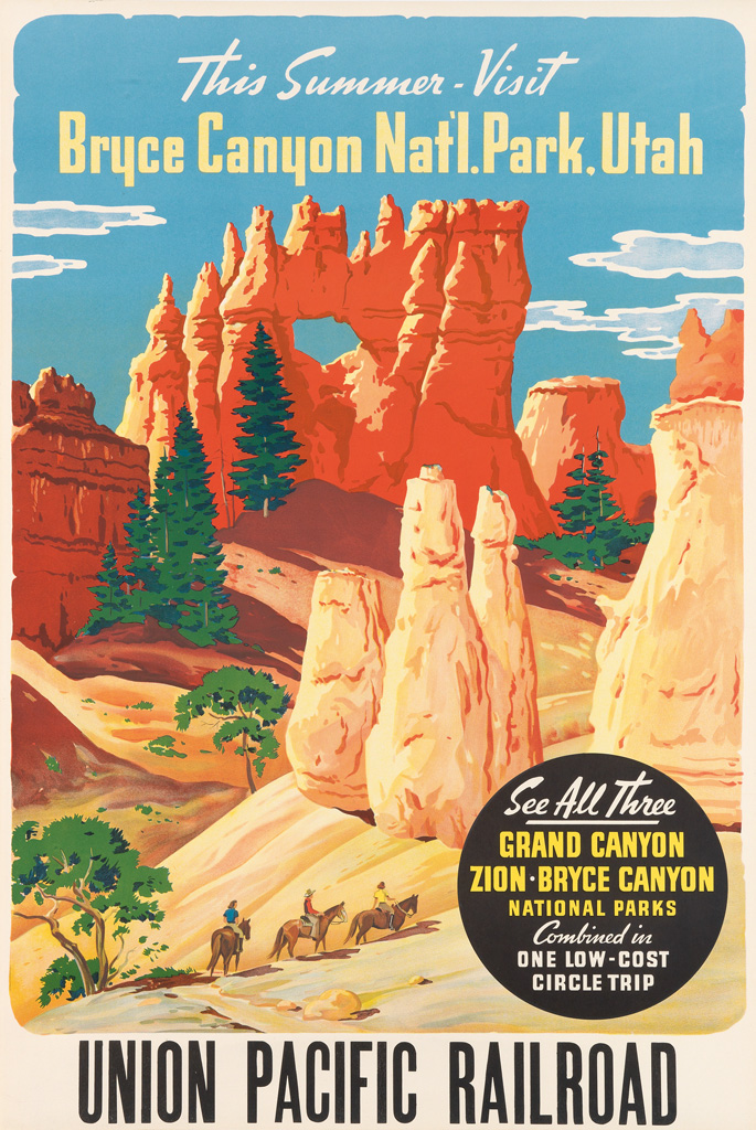 Appraisal: DESIGNER UNKNOWN BRYCE CANYON NAT'L PARK UTAH UNION PACIFIC RAILROAD