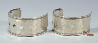 Appraisal: Indian Trade Silver Arm Bands Pair of Native American Indian