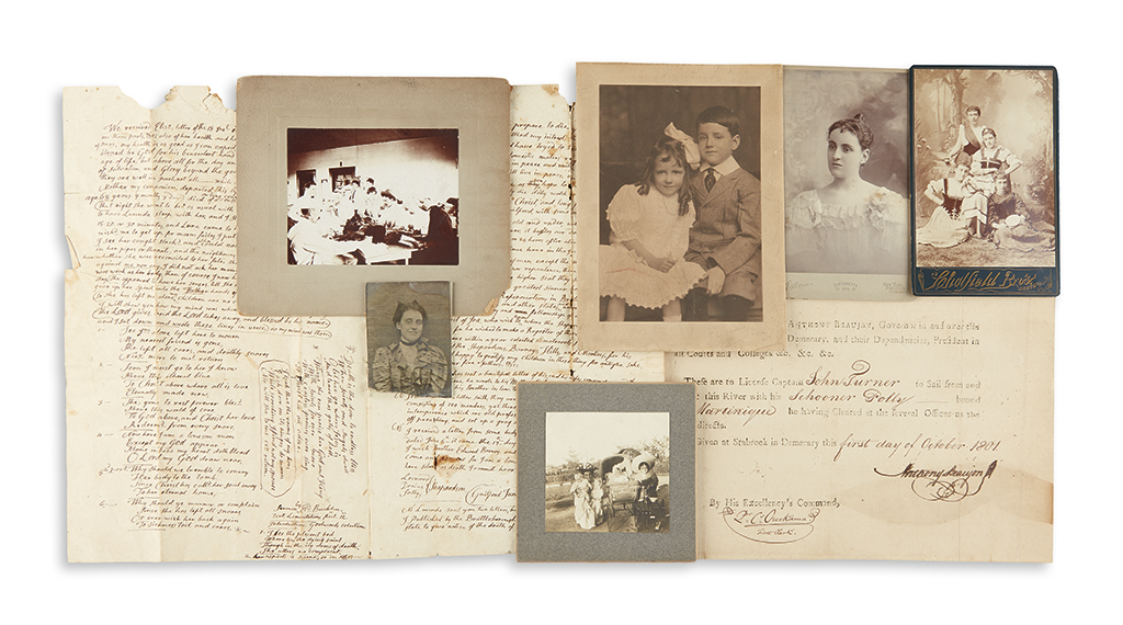 Appraisal: NEW YORK Collection of Nesmith-Cunningham-Breed family papers items in one