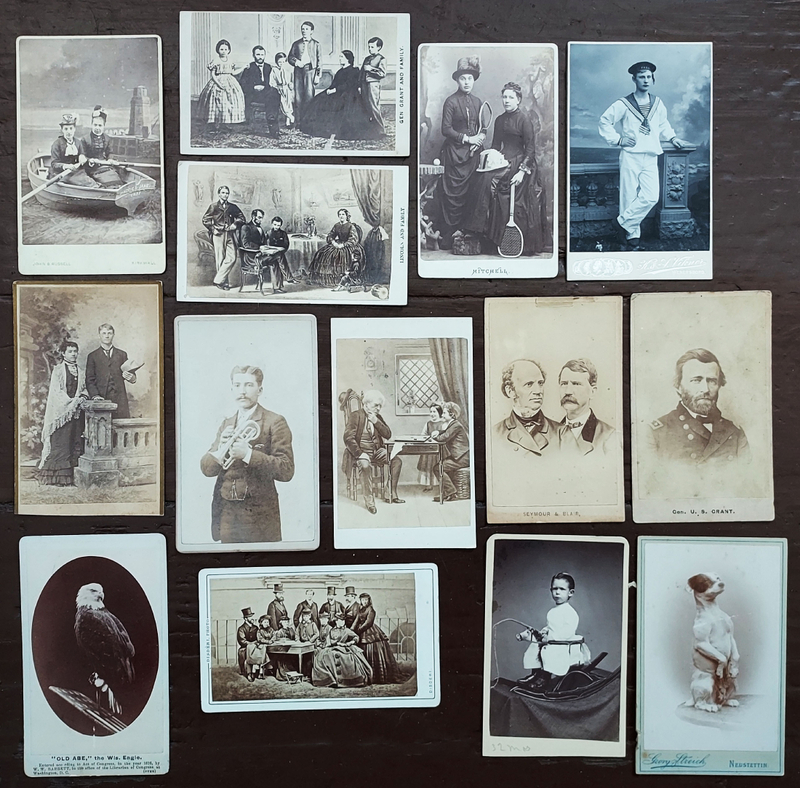 Appraisal: CDVs CARTES DE VISITE TINTYPES CDVs There is a healthy