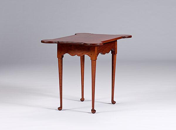 Appraisal: DAVID T SMITH PORRIGER TEA TABLE Porriger table from Workshops