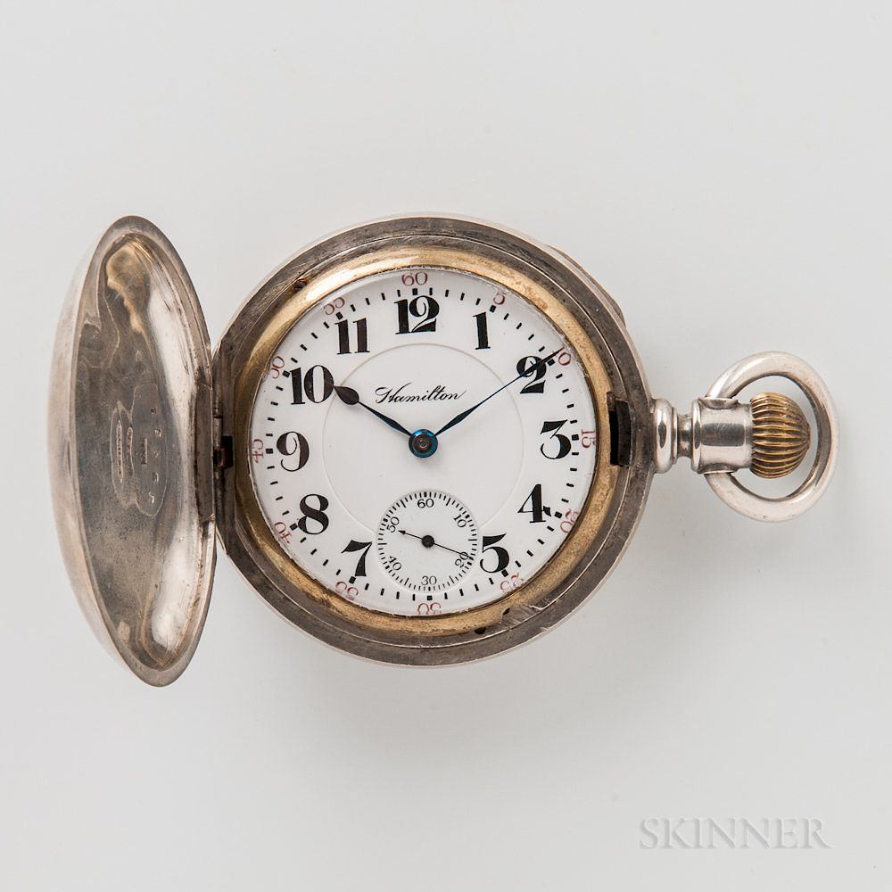 Appraisal: Unusual Hamilton Watch Co Hunter-case Watch for a Wisconsin Watchmaker