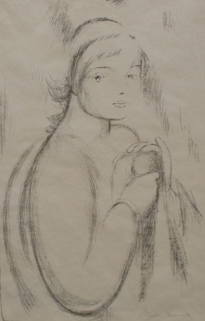 Appraisal: Twentieth Century School Portrait of a Woman charcoal inscribed illeg