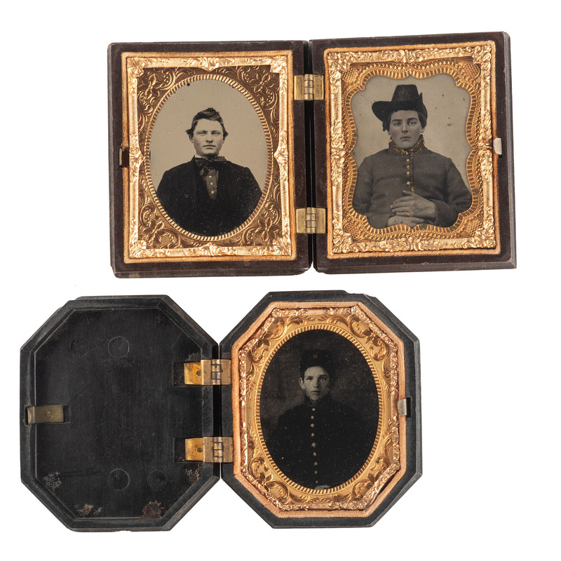 Appraisal: CIVIL WAR A group of ninth plate images incl tintypes