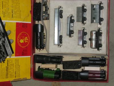 Appraisal: A Trix twin railway goods set with - - locomotive