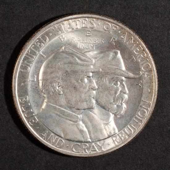 Appraisal: Two United States commemorative silver half dollars with Civil War