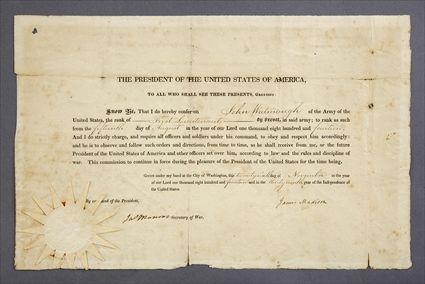 Appraisal: MADISON MONROE JAMES MADISON - DOCUMENT SIGNED AS PRESIDENT Appointment