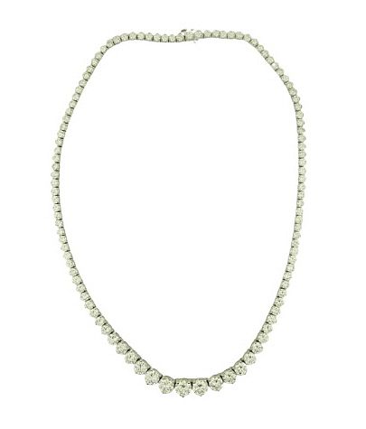 Appraisal: ct Diamond Tennis Necklace E-F VVS -VS ct Diamond Tennis