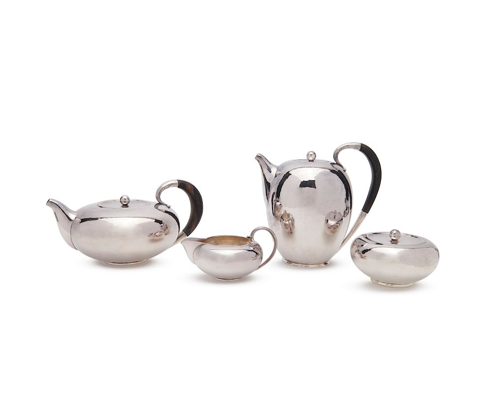 Appraisal: GEORG JENSEN Silver Four Piece Coffee and Tea Service No