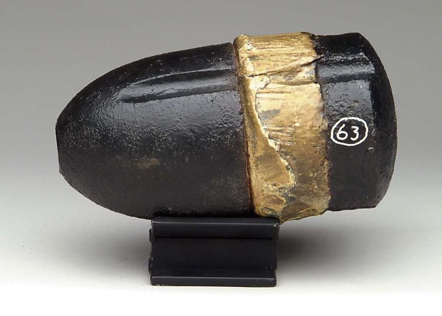 Appraisal: US RIFLED -POUNDER HOTCHKISS SHELL Excavated Has brass Hotchkiss time