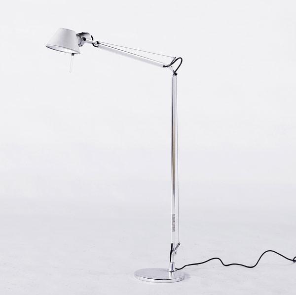 Appraisal: ARTEMIDE Tolomeo floor lamp in chrome with adjustable neck designed