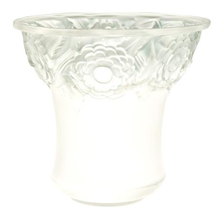 Appraisal: R Lalique Molded Glass Orleans Vase Estimate -