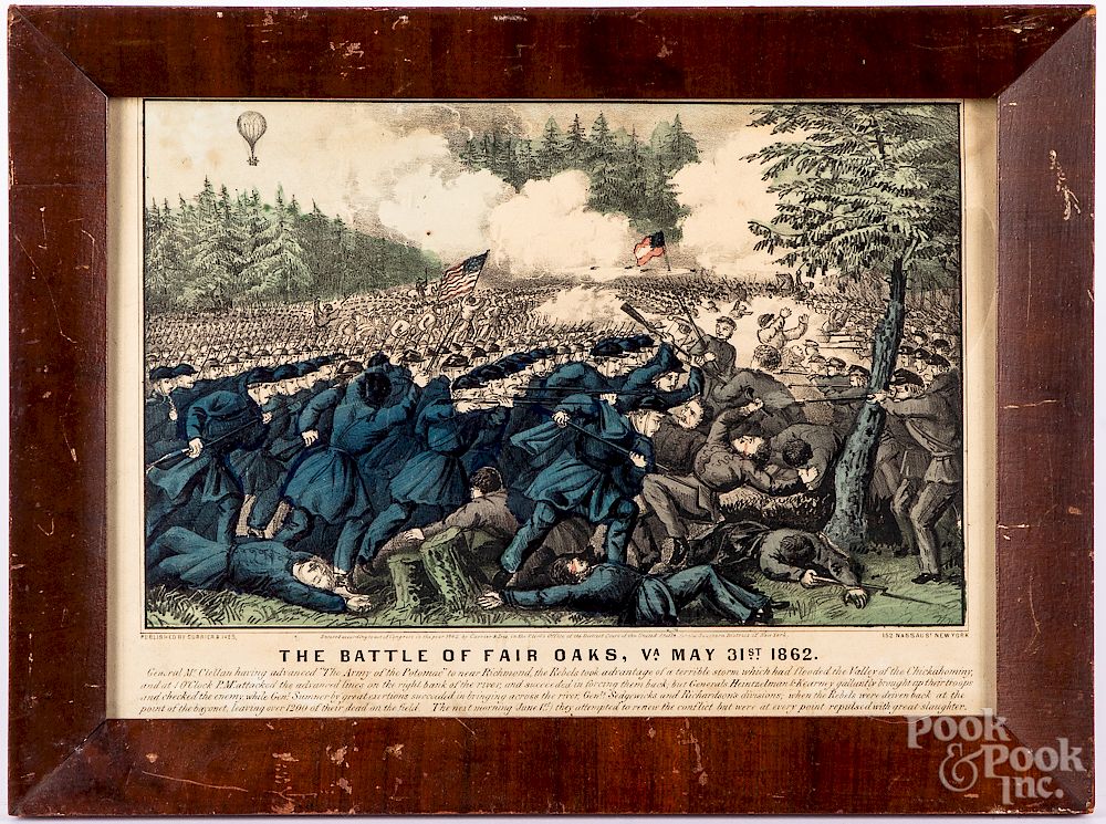 Appraisal: Four Currier Ives Civil War color lithographs Exclusive on Bidsquare