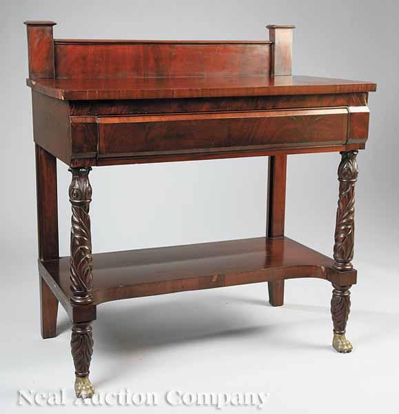 Appraisal: An American Carved Mahogany Serving Table late th c molded