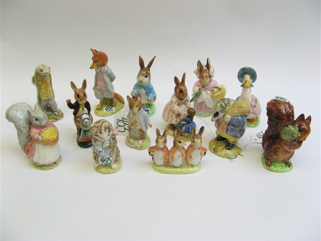 Appraisal: BESWICK AND ROYAL DOULTON PORCELAIN FIGURES The Beswick Beatrix Potter