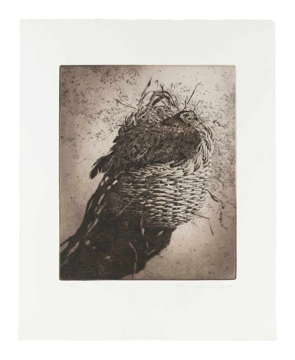 Appraisal: JAMIE WYETH PENNSYLVANIA MAINE DELAWARE B CHICKEN BASKET ETCHING ON