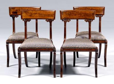 Appraisal: Fine set of four Boston side chairs each with highly