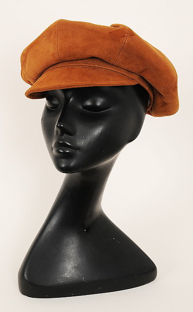 Appraisal: A s Christian Dior tan suede 'baker boy' cap 'Diorling