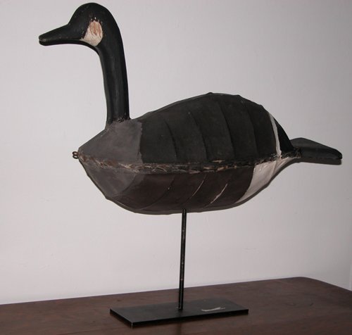 Appraisal: Artist American Title Painted Canada Goose Canvas Decoy Date early