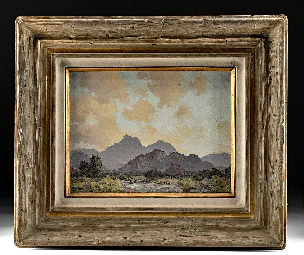 Appraisal: Mid th C Bill Freeman Painting - Western Landscape William