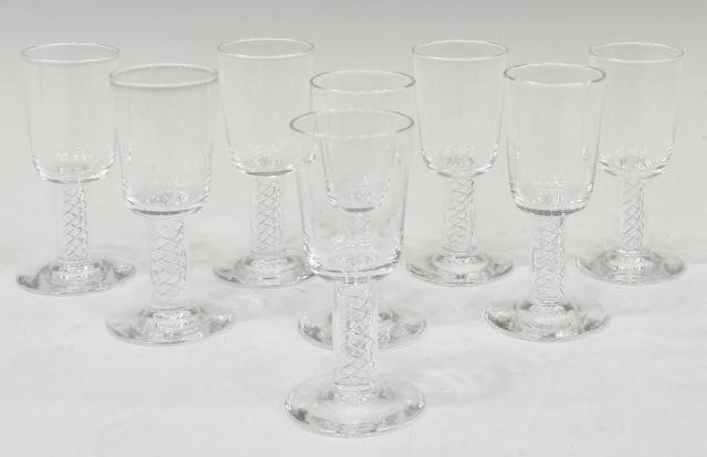 Appraisal: lot of Steuben colorless art glass cordials designed by George