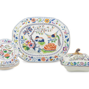 Appraisal: A Group of Eleven Davenport Flying Bird Ironstone Dining Articles