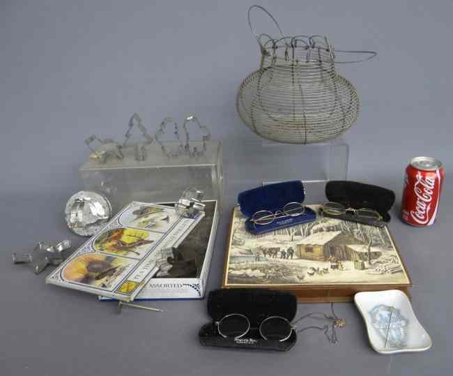 Appraisal: Misc lot including cookie cutters eye glasses etc