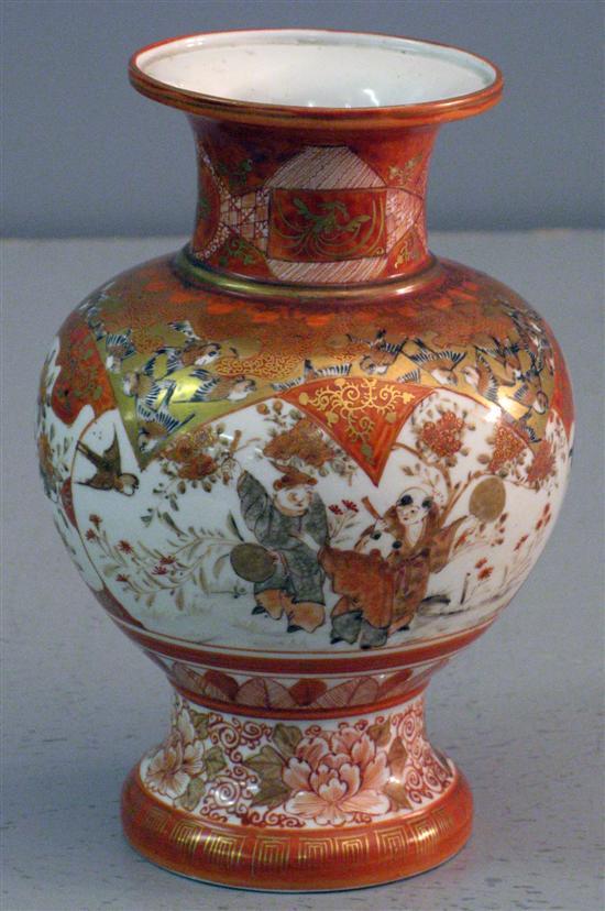 Appraisal: Meiji period Kaga vase the decoration principally in rust and