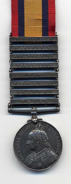 Appraisal: Anglo-Boer War Queen's South Africa Medal eight clasps Natal Belmont