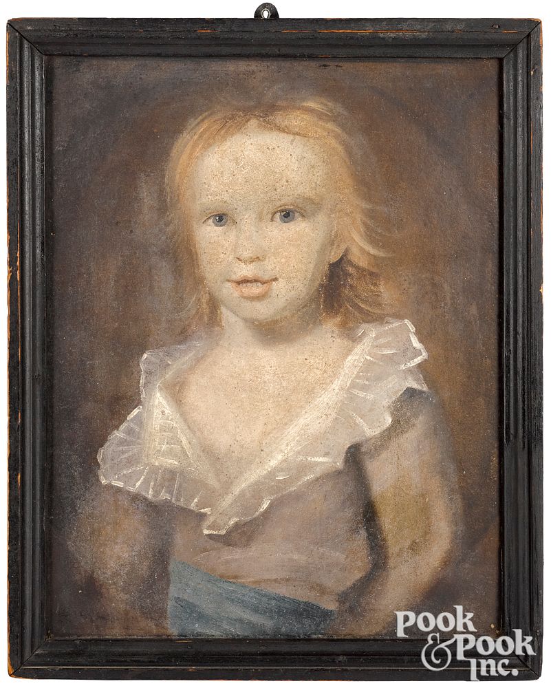 Appraisal: Attributed to Samuel Broadbent portrait of a chil Attributed to