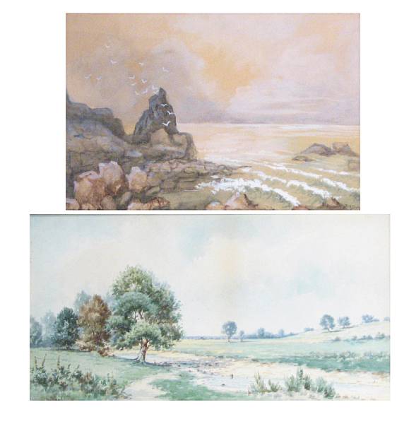 Appraisal: B M Daly th century A Rocky Coastal Scene also