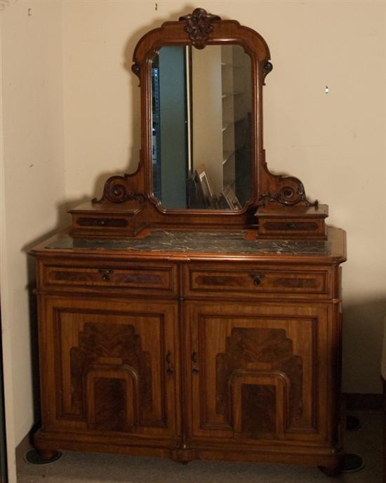 Appraisal: A th C Continental Walnut Dresser having a molded and