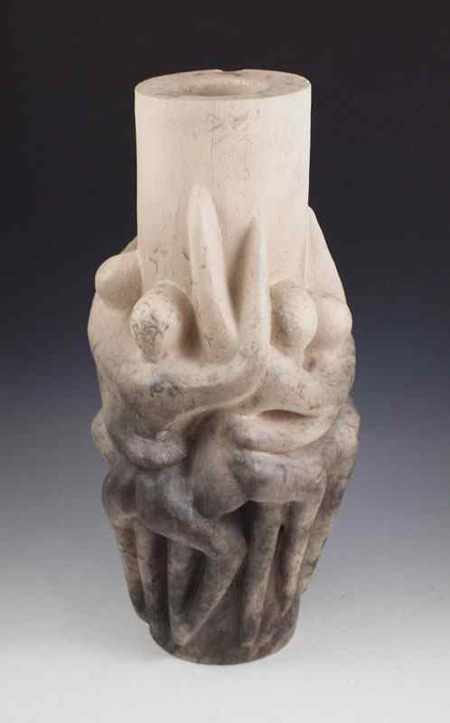 Appraisal: MICK Michael American th Century Nudes Embracing a Phallic-like cylinder