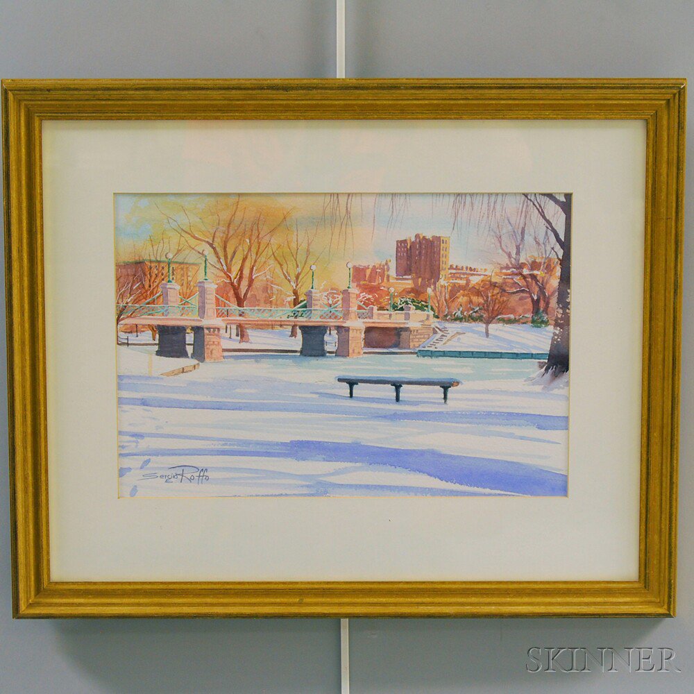 Appraisal: Sergio Roffo American b Boston Public Garden in Winter Signed